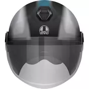 AGV ETERES LEVANTO Jet Motorcycle Мотошлем Black Silver Blue