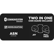 Airoh J110 COMMAND Octane Glossy Jet Motorcycle Мотошлем