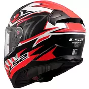 Full Face Motorcycle Мотошлем In HPFC LS2 FF811 VECTOR II BUNTRI Black Red