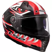 Full Face Motorcycle Мотошлем In HPFC LS2 FF811 VECTOR II BUNTRI Black Red