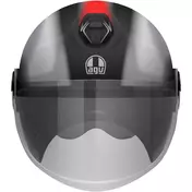 AGV ETERES LEVANTO Jet Motorcycle Мотошлем Black Silver Red