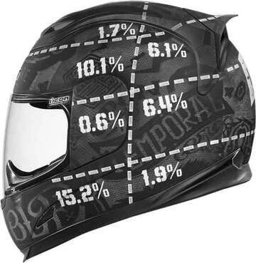 Icon Airframe Statistic черный матовый мотошлем