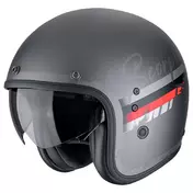 SCORPION Belfast EVO Adonis open face helmet Matt Silver / Red