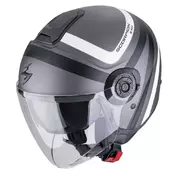 SCORPION EXO-City II Riva open face helmet Matt Silver / Black / White