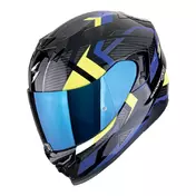 SCORPION EXO-520 EVO Air Sensus full face helmet Black / Blue / Fluo Yellow