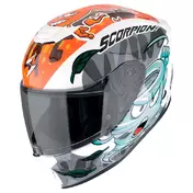 SCORPION EXO-JNR Air The4Elements junior full face helmet White / Blue / Orange