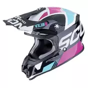 SCORPION VX-16 EVO Air Analog off-road helmet Metal Black / Blue / Pink