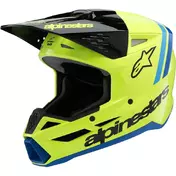 ALPINESTARS SM3 Radium off-road helmet Yellow Fluor / Black / Blue Glossy