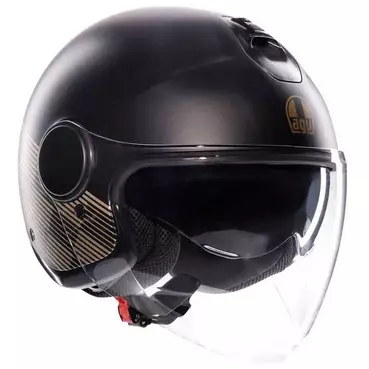 AGV Eteres Ponza E2206 open face helmet Matt Black / Gold