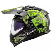 LS2 MX702 Pioneer II Rangi full face helmet Hi-Vis Yellow