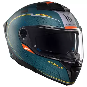 MT Helmets Atom 2 SV Destiny modular helmet Matt Petrol