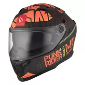 MT Helmets Braker SV Punk Rider full face helmet Black Matt / Red Matt