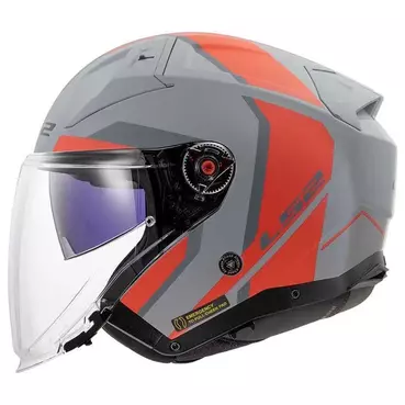 LS2 OF603 Infinity II Focus open face helmet Красно-серый