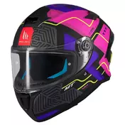 MT Helmets Targo S Brik full face helmet Black / Pink / Purple