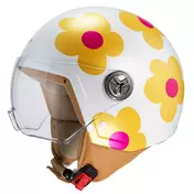 NZI Zeta 2 Ágatha Ruiz De La Prada open face helmet Orange / Pink Flowers