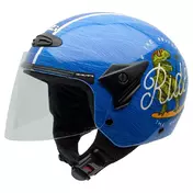 NZI Helix II Junior Open Face Helmet Glossy Dinoride
