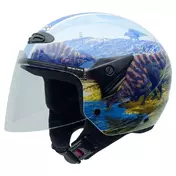 NZI Helix II Junior Open Face Helmet Glossy Rex