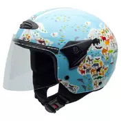NZI Helix II Junior Open Face Helmet Glossy Mapamundi
