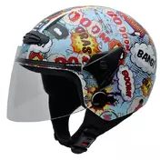 NZI Helix II Junior Open Face Helmet Glossy Boom