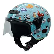 NZI Helix II Junior Open Face Helmet Glossy Animals