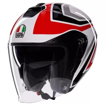 AGV Irides Tolosa E2206 open face helmet Black / Grey / Red
