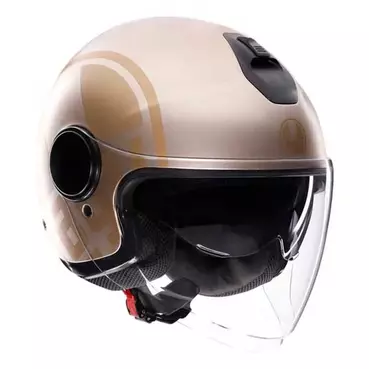 AGV Eteres Sirolo E2206 open face helmet Matt White / Gold