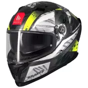 MT Helmets Braker SV Fury full face helmet Grey / Silver / Green