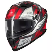 MT Helmets Braker SV Fury full face helmet Silver / Red / Black