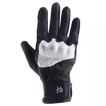HELSTONS Neo Air perforated leather gloves Черно-белый