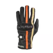 HELSTONS Eagle Air leather gloves noir / orange / beige