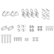 GIVI Monokey Rack Side Configuration Kit top case rear fitting Серебристый