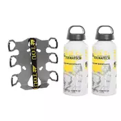 TOURATECH ZEGA Pro/Mundo Double 2 Bottle Harness 600ml White / Silver