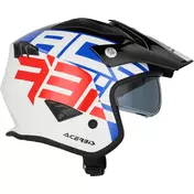 Acerbis Aria 2206 Graphic Jet Motorcycle Мотошлем White Blue Red