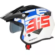 Acerbis Aria 2206 Graphic Jet Motorcycle Мотошлем White Blue Red