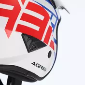 Acerbis Aria 2206 Graphic Jet Motorcycle Мотошлем White Blue Red