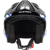 Acerbis Aria 2206 Graphic Jet Motorcycle Мотошлем White Blue Red