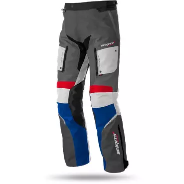 Seventy PT3 Touring Gray Red Blue Fabric Motorcycle мотоштаны