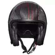 PREMIER HELMETS 23 VintagePlatin Ed. Car.Ex 22.06 Open Face Helmet Красно-черный
