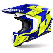 Airoh TWIST 3 DIZZY Cross Enduro Motorcycle Мотошлем Glossy Blue Yellow