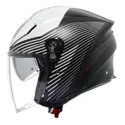 AGV K5 Jet EVO Control E2206 open face helmet Matt Black / White