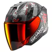 SHARK Skwal i3 Jet Hellcat open face helmet Black / Chrome / Red