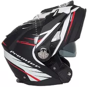 Modular Motorcycle Мотошлем Dual Sport Premier X-TRAIL MO 92 BM Matt Black White Red
