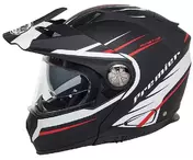 Modular Motorcycle Мотошлем Dual Sport Premier X-TRAIL MO 92 BM Matt Black White Red