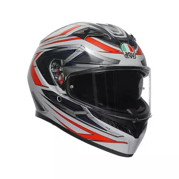 Agv K3 E2206 Space Мотошлем White Matt Red Fluo Серый