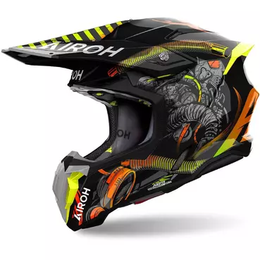 Airoh TWIST 3 TOXIC Glossy Cross Enduro Motorcycle Мотошлем