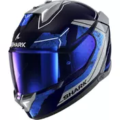 SHARK Skwal i3 RHAD Automatic Lights full face helmet Blue / Chrom / Silver