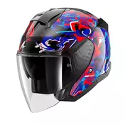 Shark Skwal Jet Pranz Мотошлем Blue Red Синий