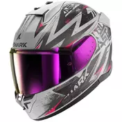 Shark D-skwal 3 Blast-r Mat Мотошлем Silver Violet Фиолетовый