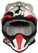 Moto Cross Enduro Мотошлем In Just1 J18 VIRTUAL Fiber Fluo Red Matt White