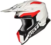 Moto Cross Enduro Мотошлем In Just1 J18 VIRTUAL Fiber Fluo Red Matt White